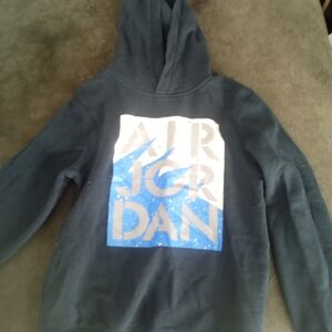 Air Jordan Black Hoodie with Blue Graphic